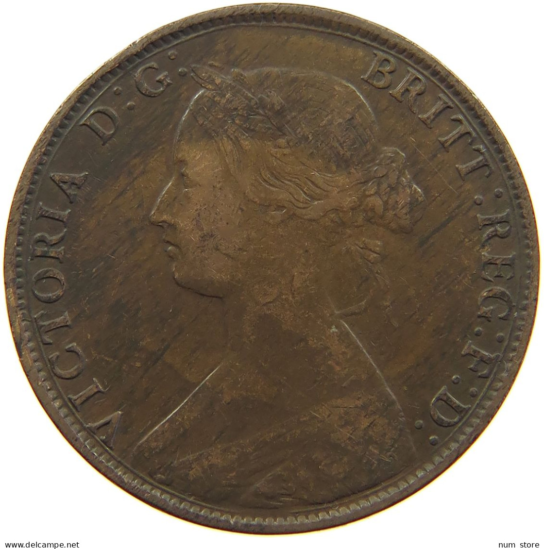 GREAT BRITAIN HALFPENNY 1861 Victoria 1837-1901 #a066 0267 - C. 1/2 Penny