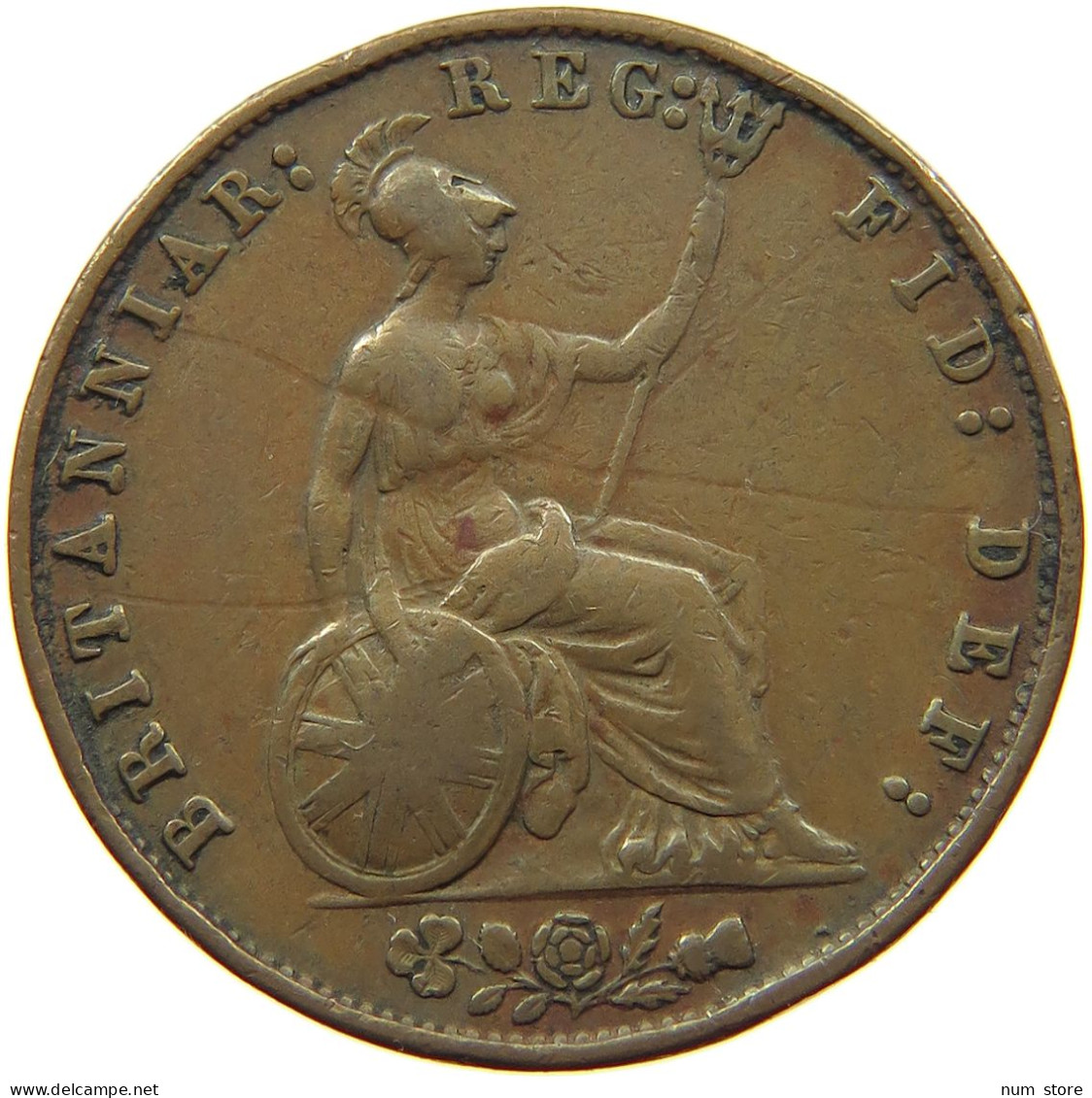 GREAT BRITAIN HALFPENNY 1858 Victoria 1837-1901 #s046 0343 - C. 1/2 Penny