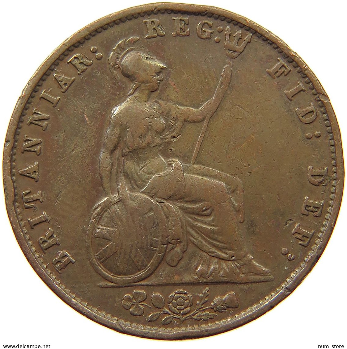 GREAT BRITAIN HALFPENNY 1858 Victoria 1837-1901 #a009 0077 - C. 1/2 Penny