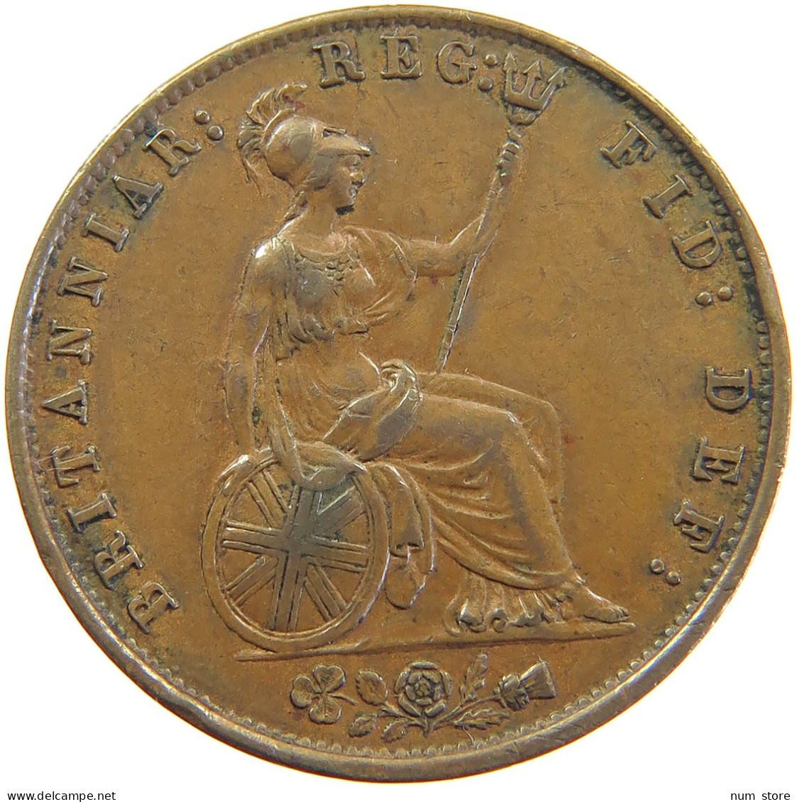 GREAT BRITAIN HALFPENNY 1858 Victoria 1837-1901 #t020 0323 - C. 1/2 Penny