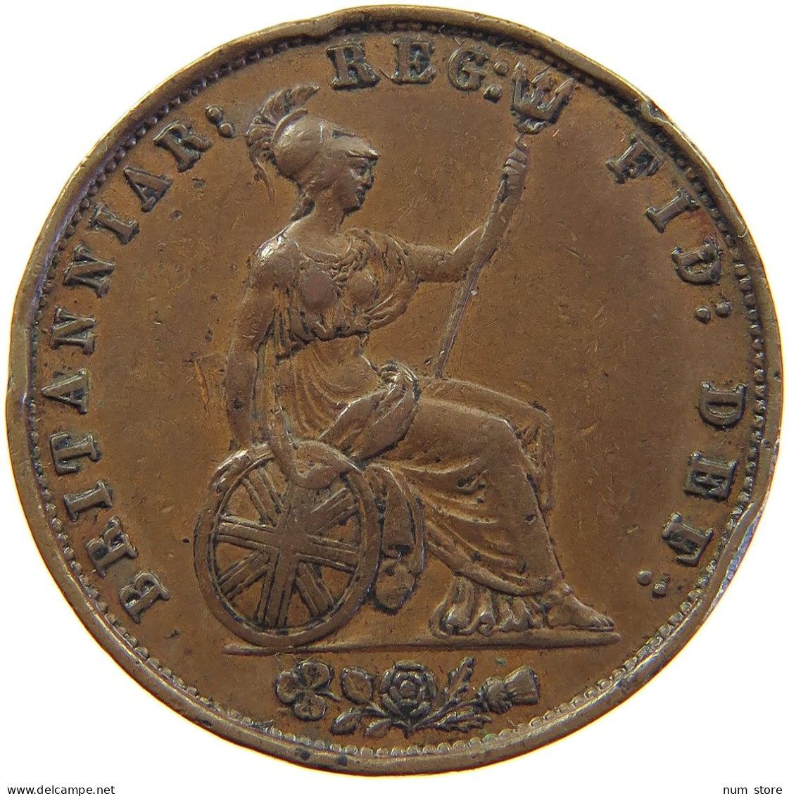 GREAT BRITAIN HALFPENNY 1858 Victoria 1837-1901 #s010 0285 - C. 1/2 Penny