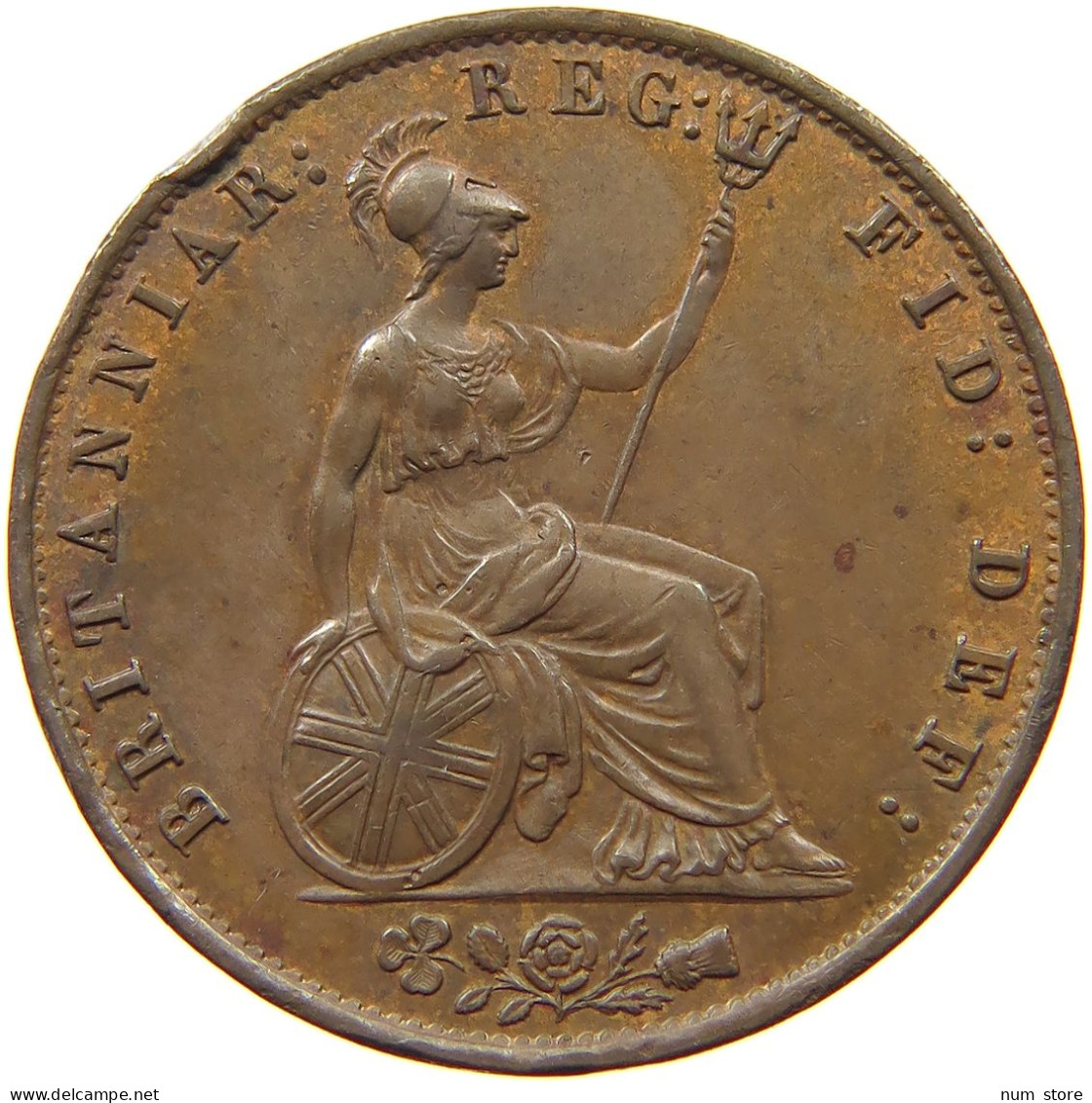 GREAT BRITAIN HALFPENNY 1855 Victoria 1837-1901 #t149 0117 - C. 1/2 Penny