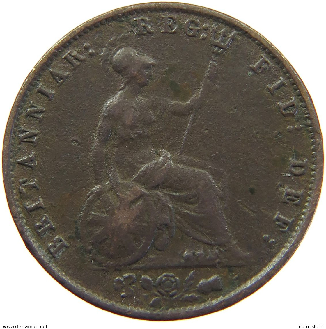 GREAT BRITAIN HALFPENNY 1858 Victoria 1837-1901 #s010 0265 - C. 1/2 Penny