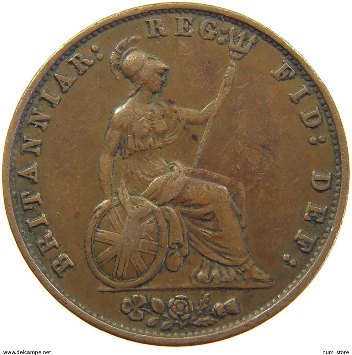 GREAT BRITAIN HALFPENNY 1858 Victoria 1837-1901 #c060 0271 - C. 1/2 Penny