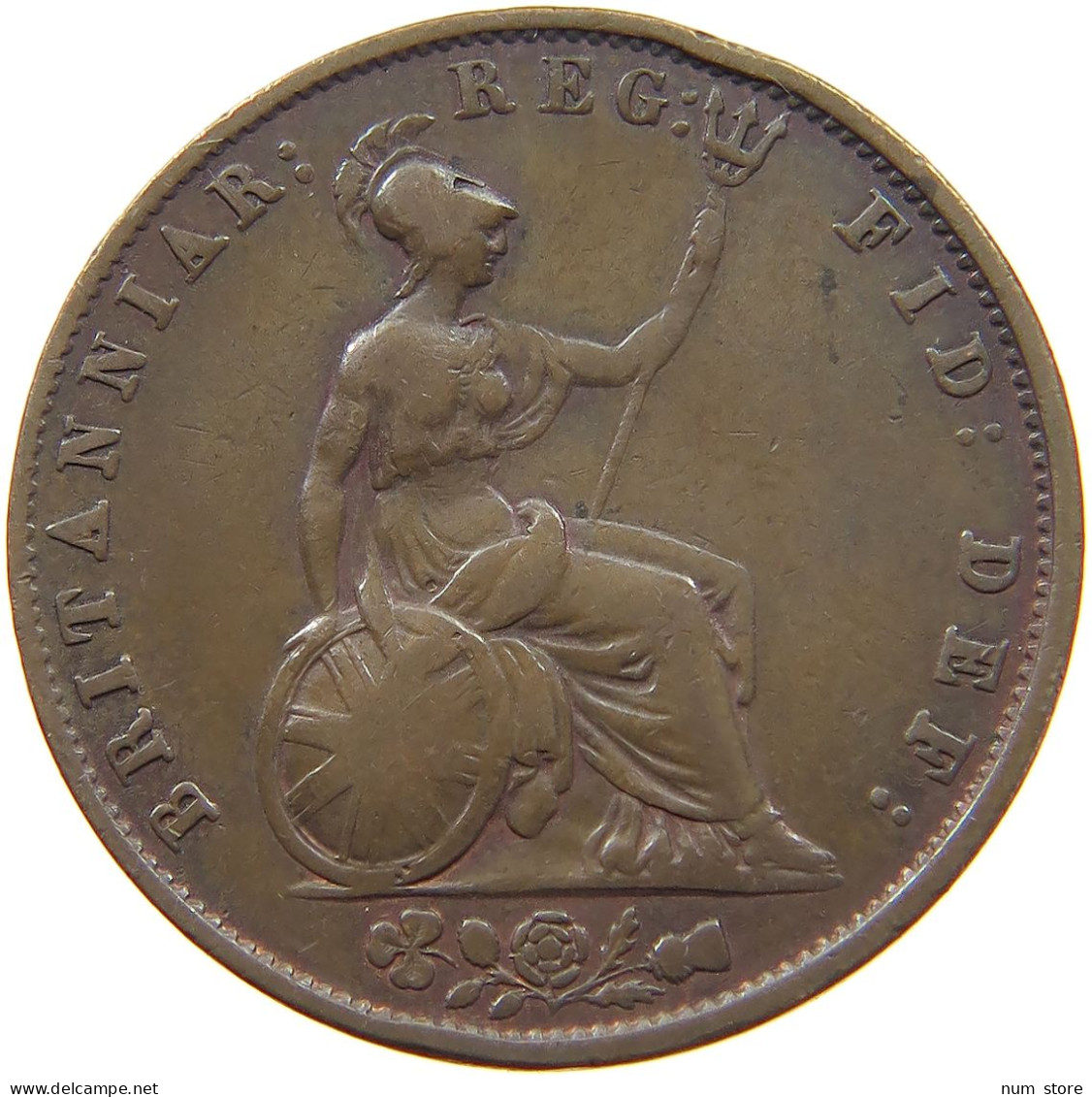 GREAT BRITAIN HALFPENNY 1855 Victoria 1837-1901 #t100 0425 - C. 1/2 Penny