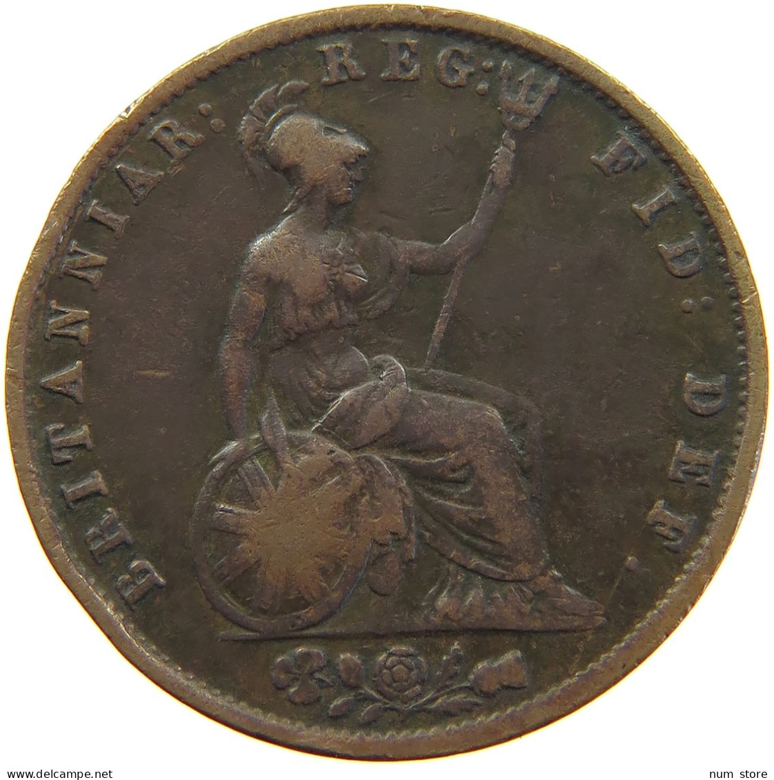 GREAT BRITAIN HALFPENNY 1855 Victoria 1837-1901 #s010 0257 - C. 1/2 Penny