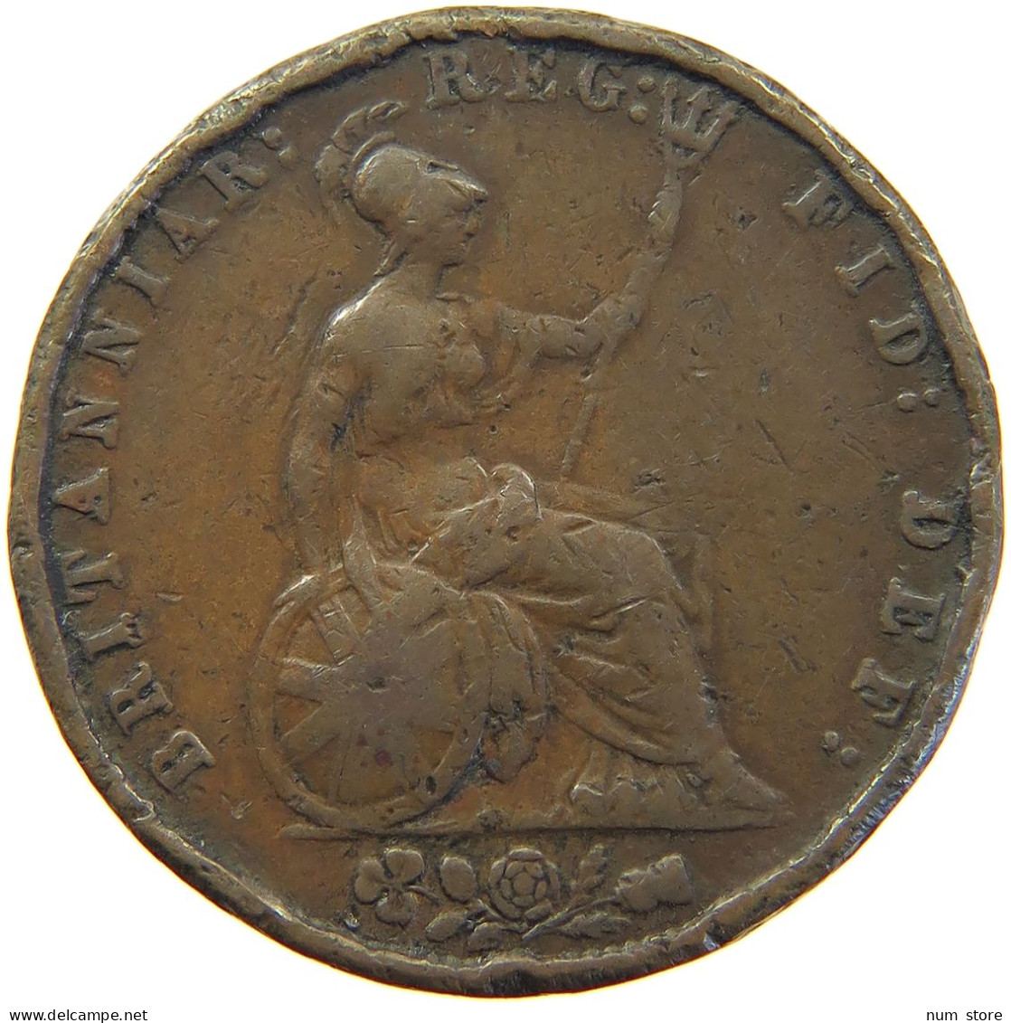 GREAT BRITAIN HALFPENNY 1854 Victoria 1837-1901 #s010 0263 - C. 1/2 Penny