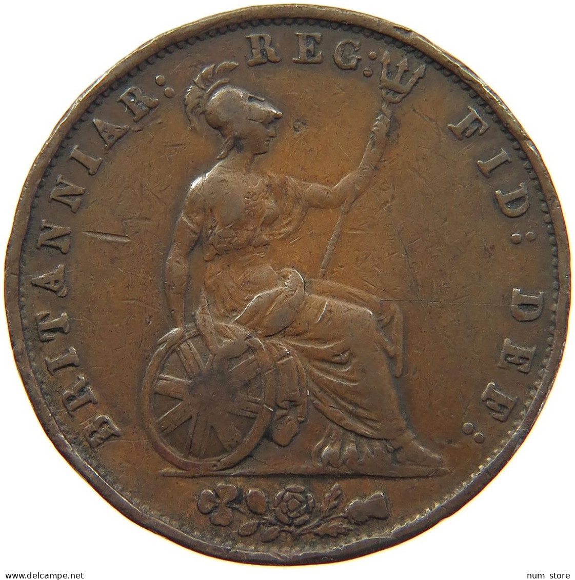 GREAT BRITAIN HALFPENNY 1854 Victoria 1837-1901 #s021 0339 - C. 1/2 Penny