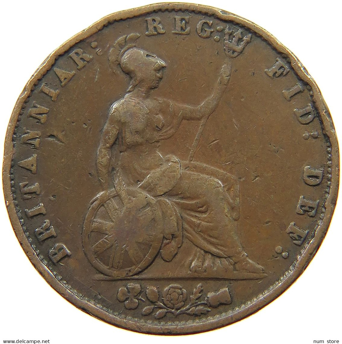 GREAT BRITAIN HALFPENNY 1854 Victoria 1837-1901 #a009 0075 - C. 1/2 Penny