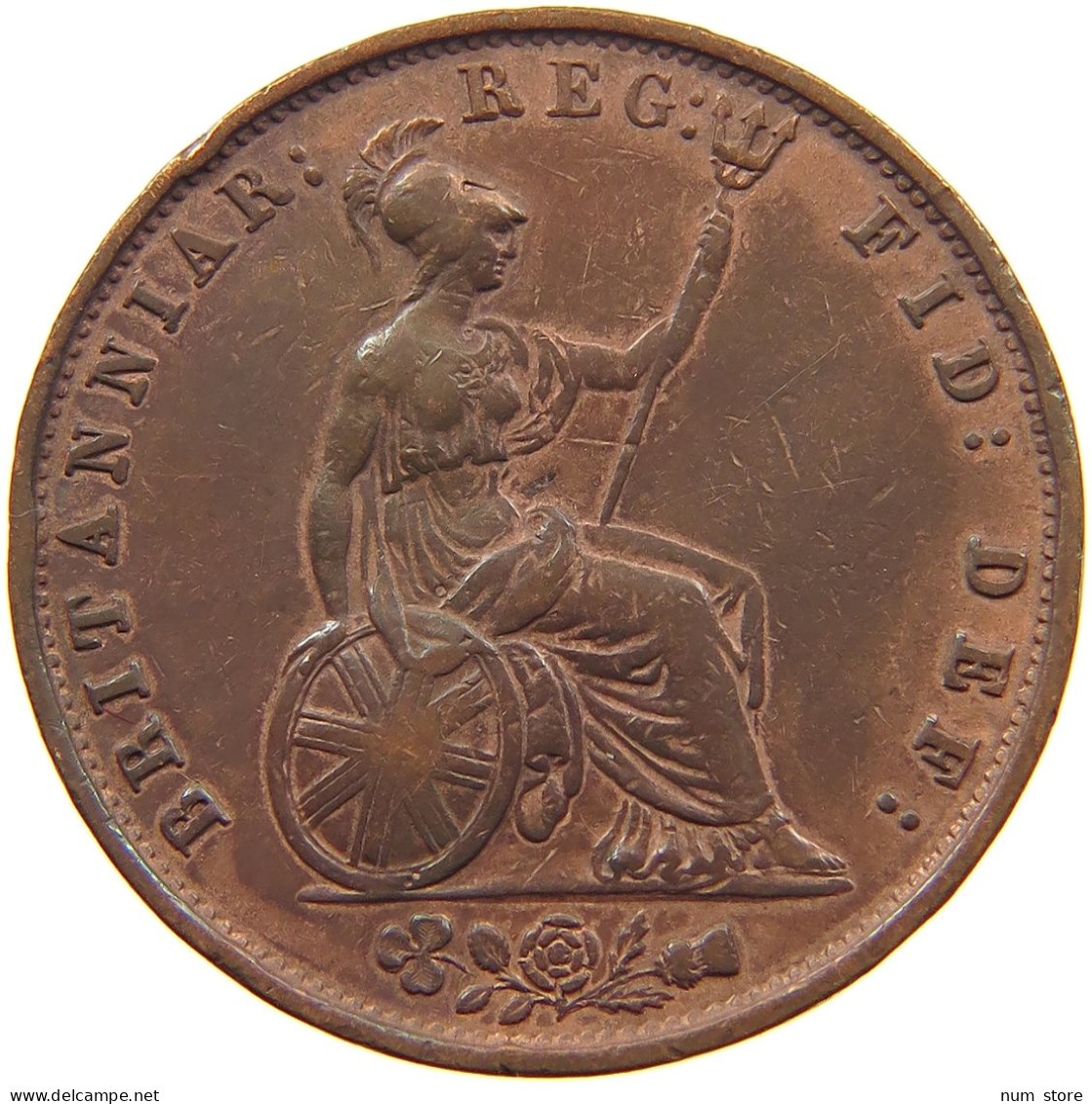 GREAT BRITAIN HALFPENNY 1853 Victoria 1837-1901 #c003 0171 - C. 1/2 Penny