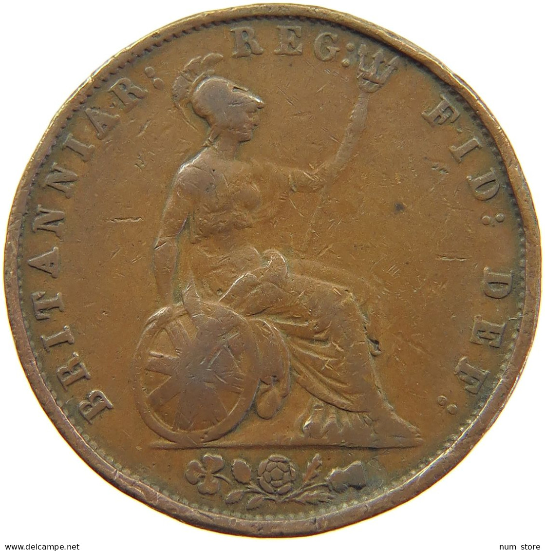 GREAT BRITAIN HALFPENNY 1853 Victoria 1837-1901 #s009 0245 - C. 1/2 Penny