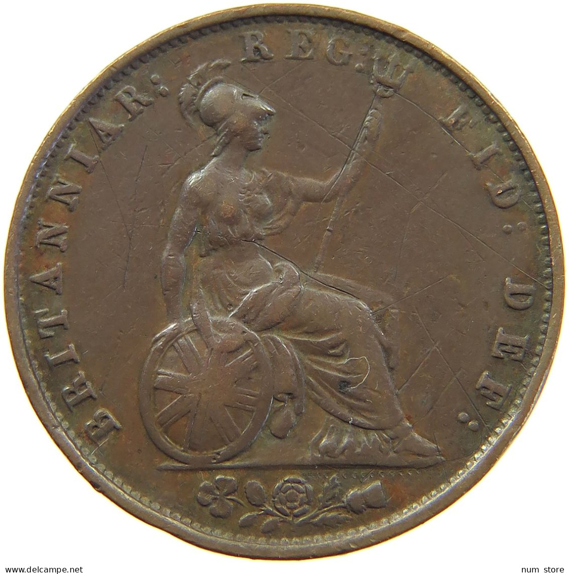 GREAT BRITAIN HALFPENNY 1853 Victoria 1837-1901 #s009 0241 - C. 1/2 Penny