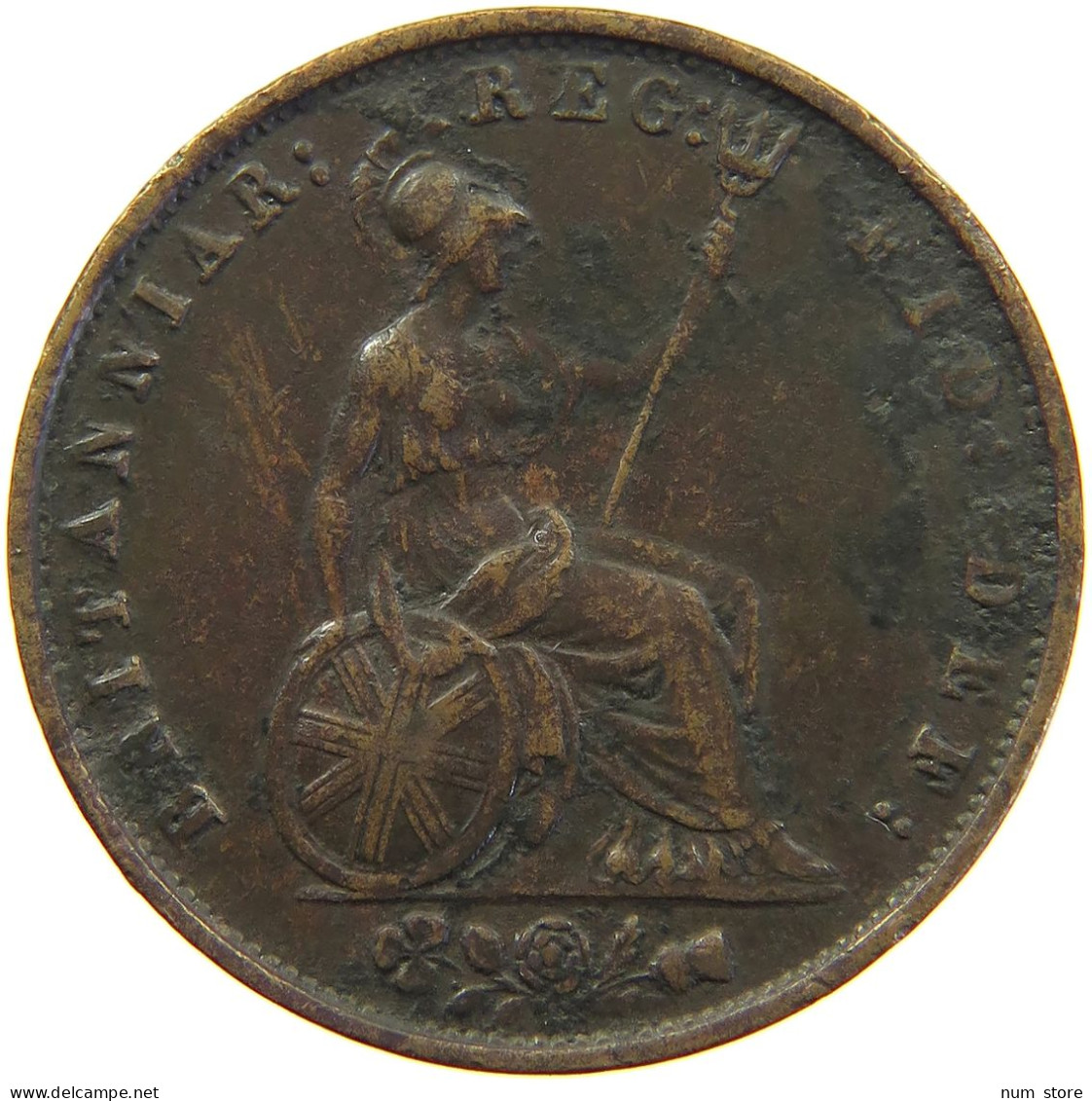 GREAT BRITAIN HALFPENNY 1853 Victoria 1837-1901 #s010 0249 - C. 1/2 Penny