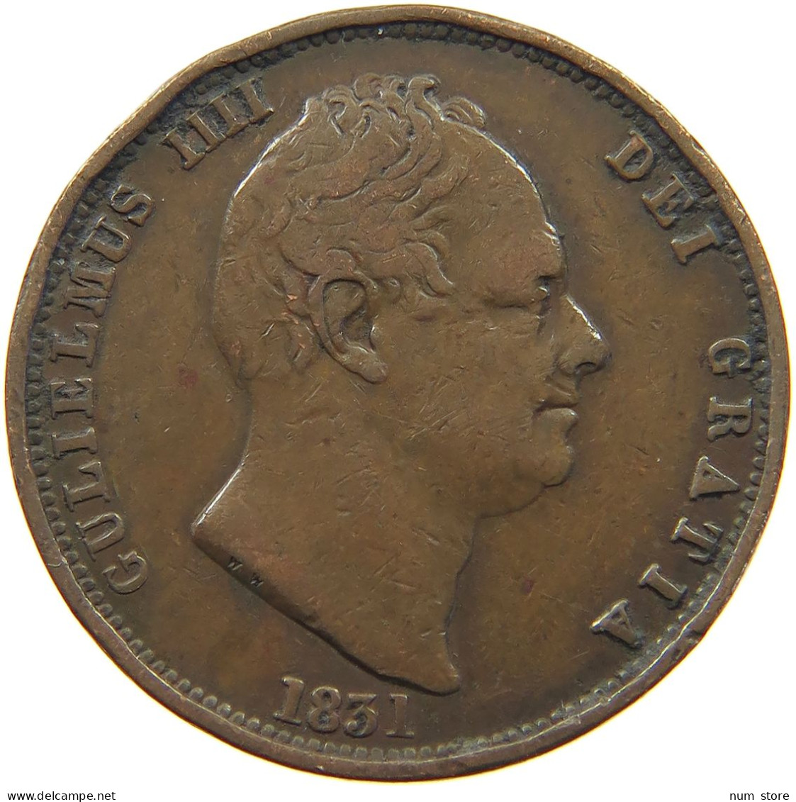 GREAT BRITAIN HALFPENNY 1831 WILLIAM IV. (1830-1837) #a031 0397 - C. 1/2 Penny