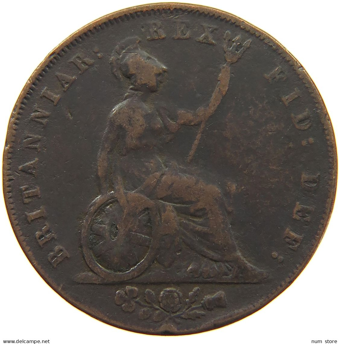 GREAT BRITAIN HALFPENNY 1827 GEORGE IV. (1820-1830) #c015 0297 - C. 1/2 Penny