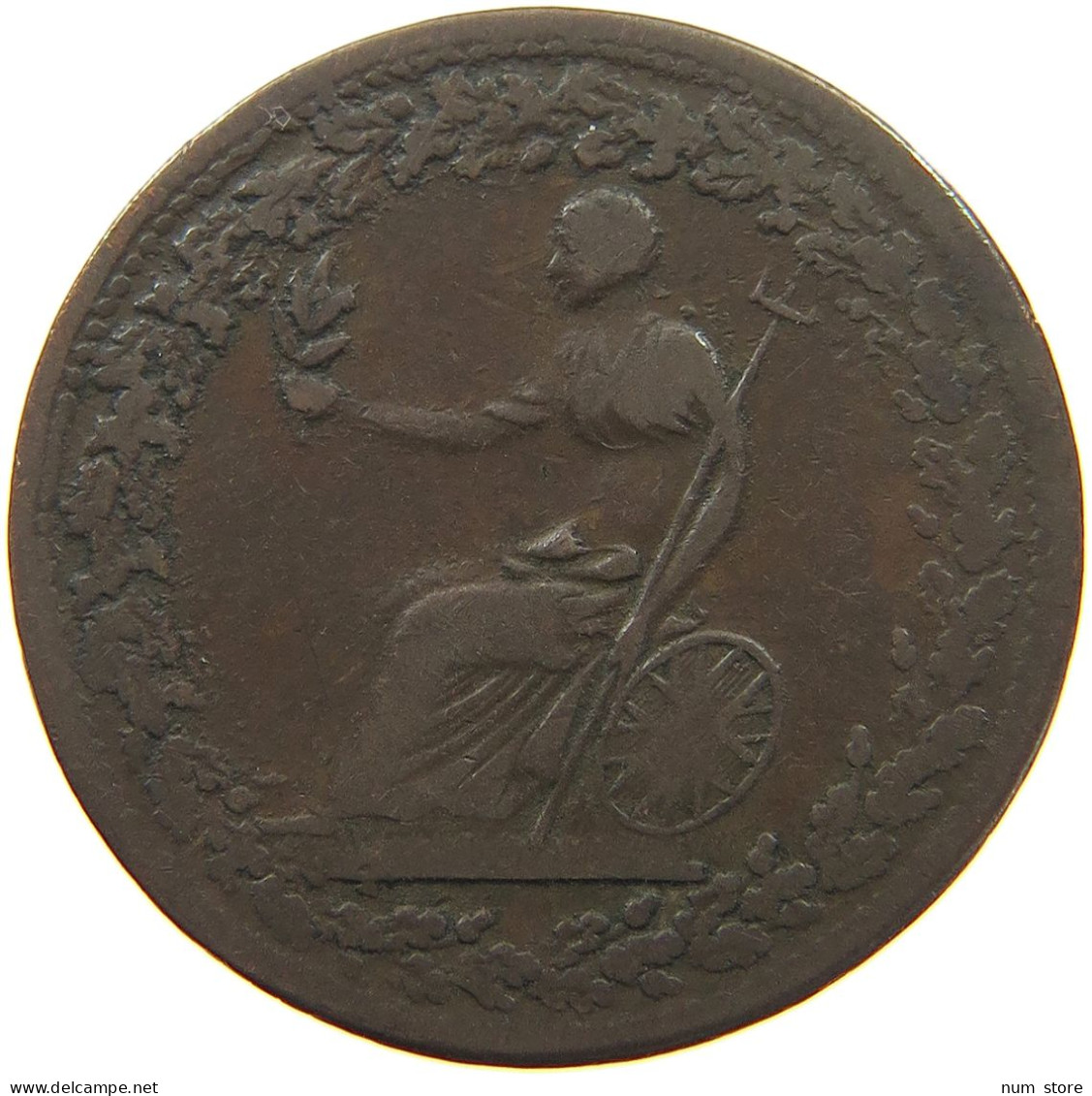 GREAT BRITAIN HALFPENNY 1814 GEORGE III. 1760-1820 #t117 1083 - B. 1/2 Penny