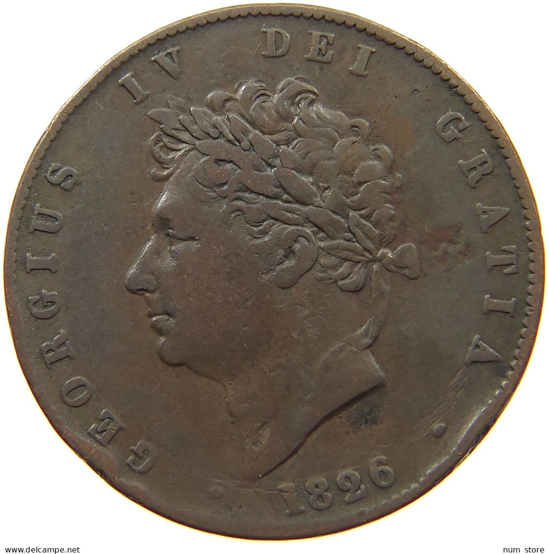 GREAT BRITAIN HALFPENNY 1826 GEORGE IV. (1820-1830) #s077 0227 - C. 1/2 Penny