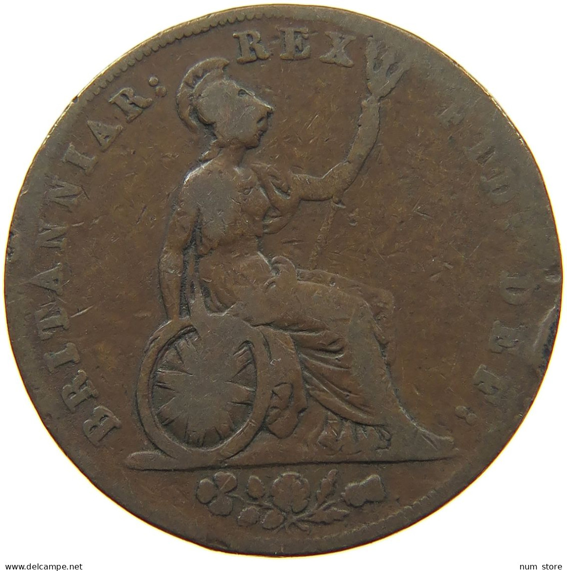 GREAT BRITAIN HALFPENNY 1826 GEORGE IV. (1820-1830) #c008 0415 - C. 1/2 Penny