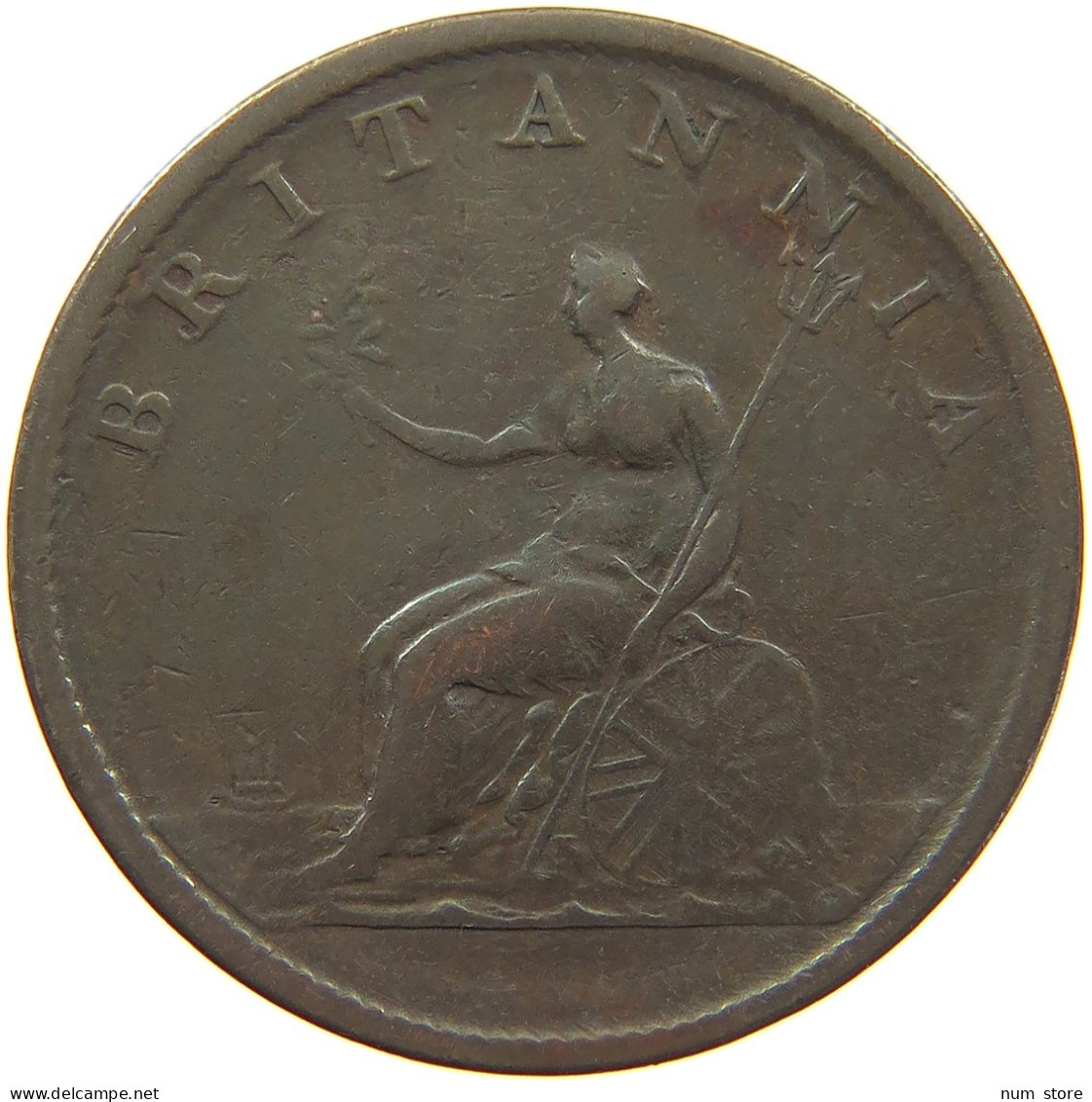 GREAT BRITAIN HALFPENNY 1807 GEORGE III. 1760-1820 #c021 0161 - B. 1/2 Penny