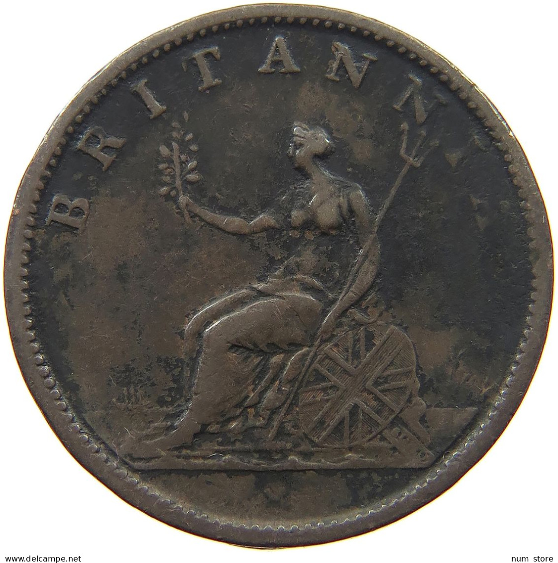 GREAT BRITAIN HALFPENNY 1807 GEORGE III. 1760-1820 #a009 0237 - B. 1/2 Penny