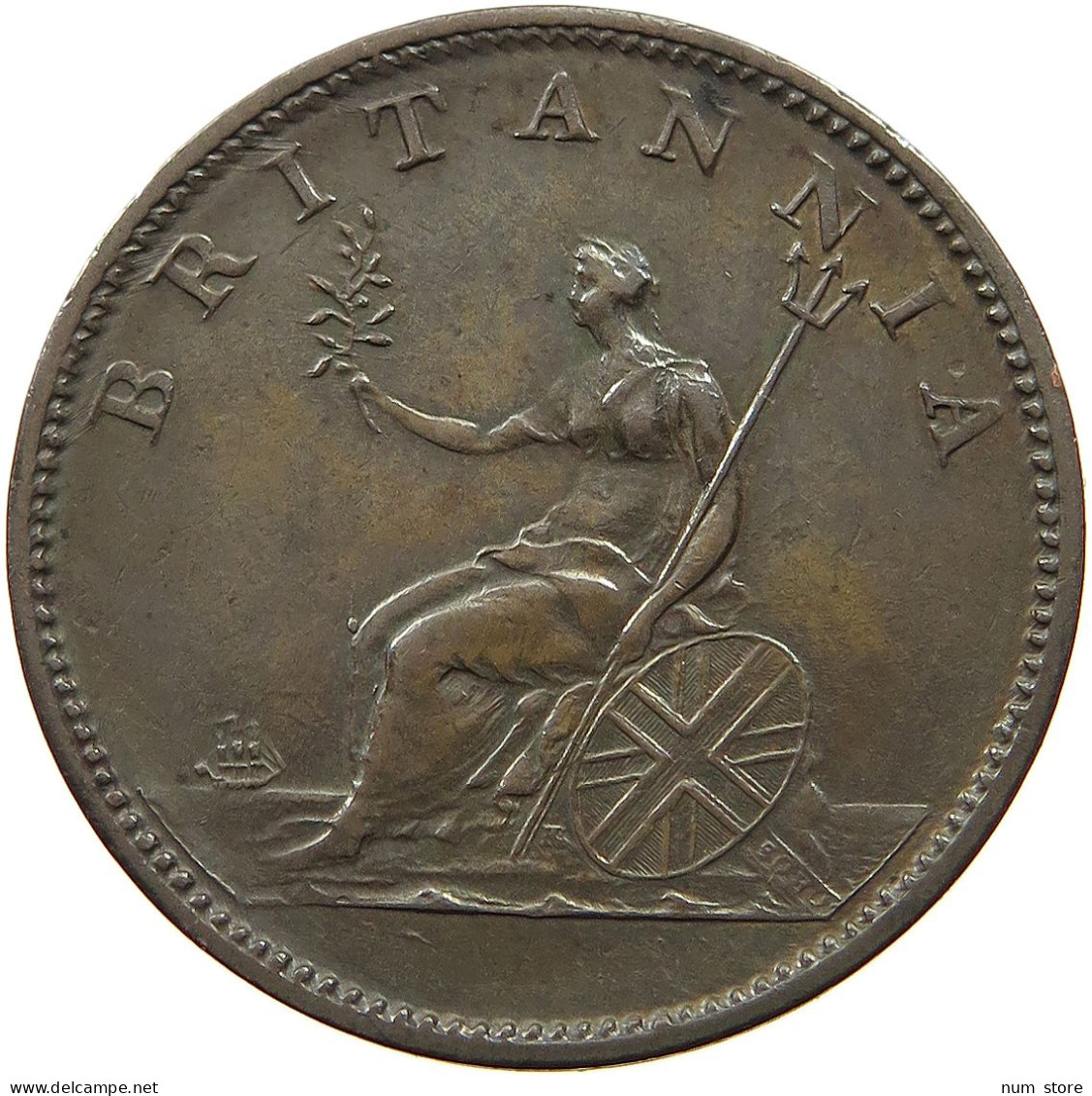 GREAT BRITAIN HALFPENNY 1806 GEORGE III. 1760-1820 #t058 0519 - B. 1/2 Penny