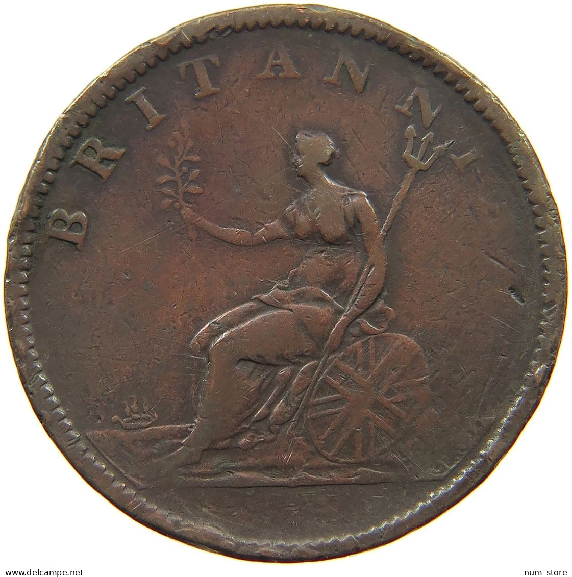 GREAT BRITAIN HALFPENNY 1806 GEORGE III. 1760-1820 #s075 0723 - B. 1/2 Penny