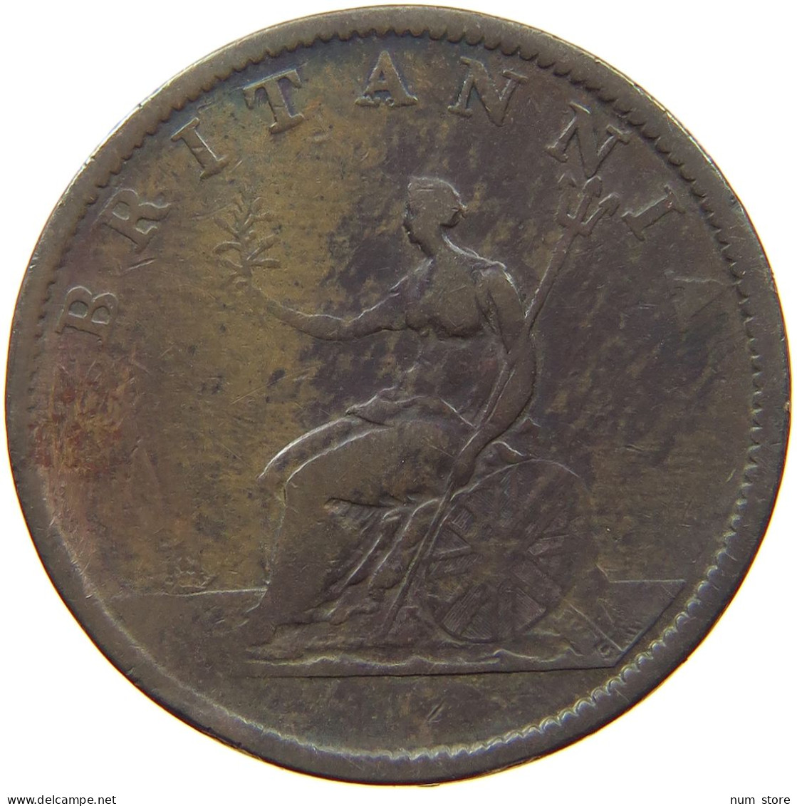 GREAT BRITAIN HALFPENNY 1806 GEORGE III. 1760-1820 #s046 0359 - B. 1/2 Penny