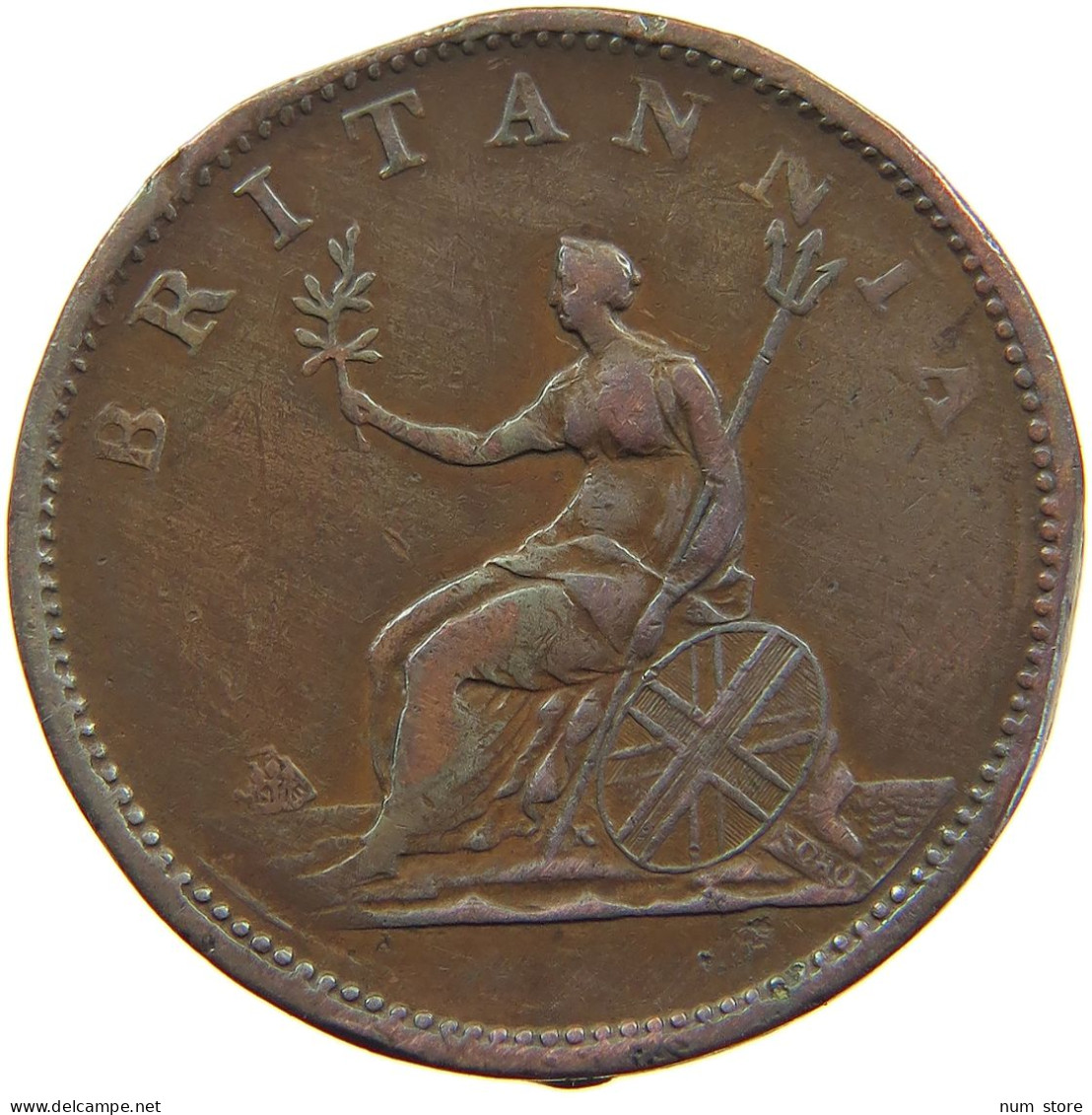 GREAT BRITAIN HALFPENNY 1806 GEORGE III. 1760-1820 #a075 0117 - B. 1/2 Penny