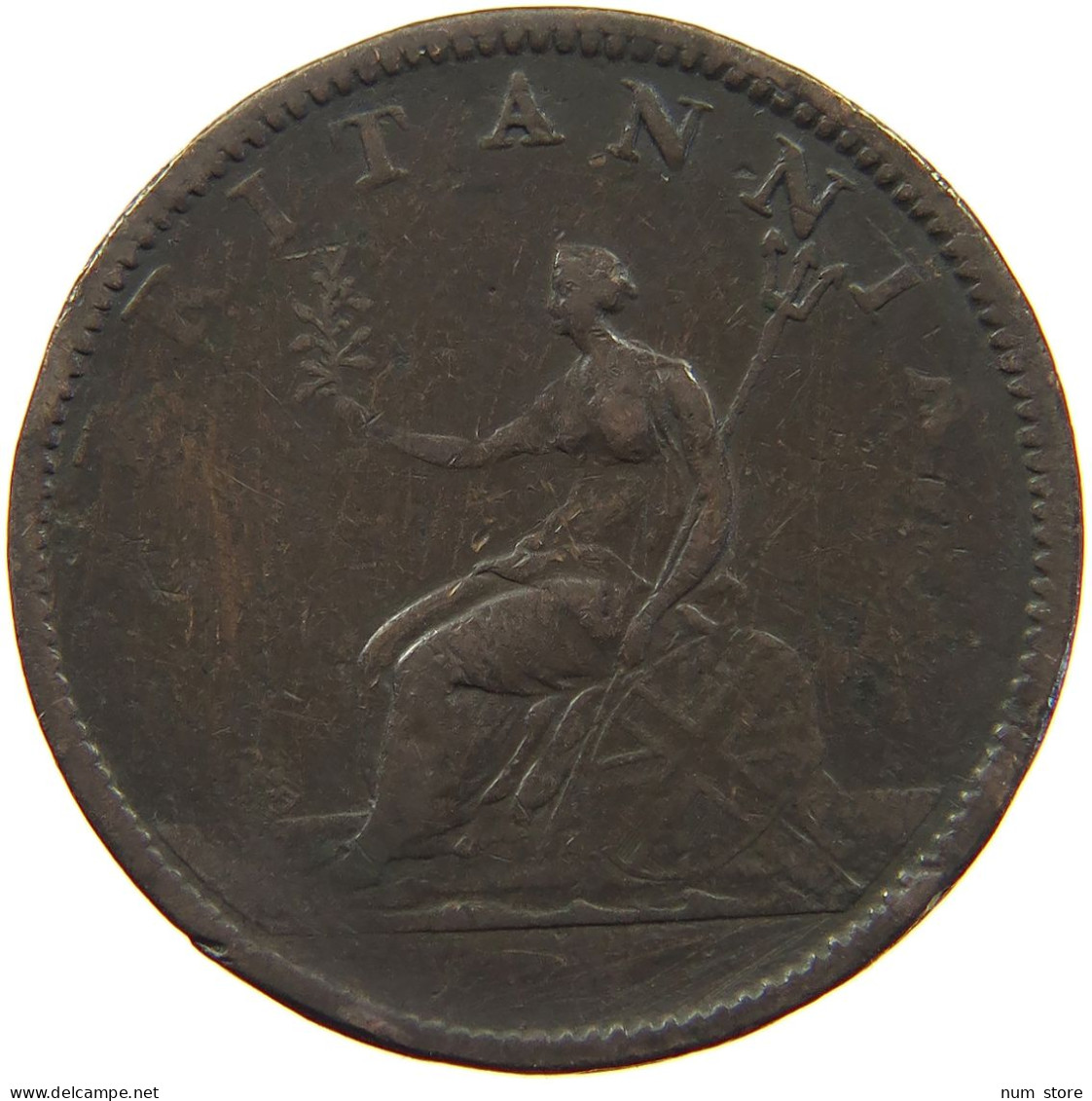 GREAT BRITAIN HALFPENNY 1806 GEORGE III. 1760-1820 #a011 0219 - B. 1/2 Penny