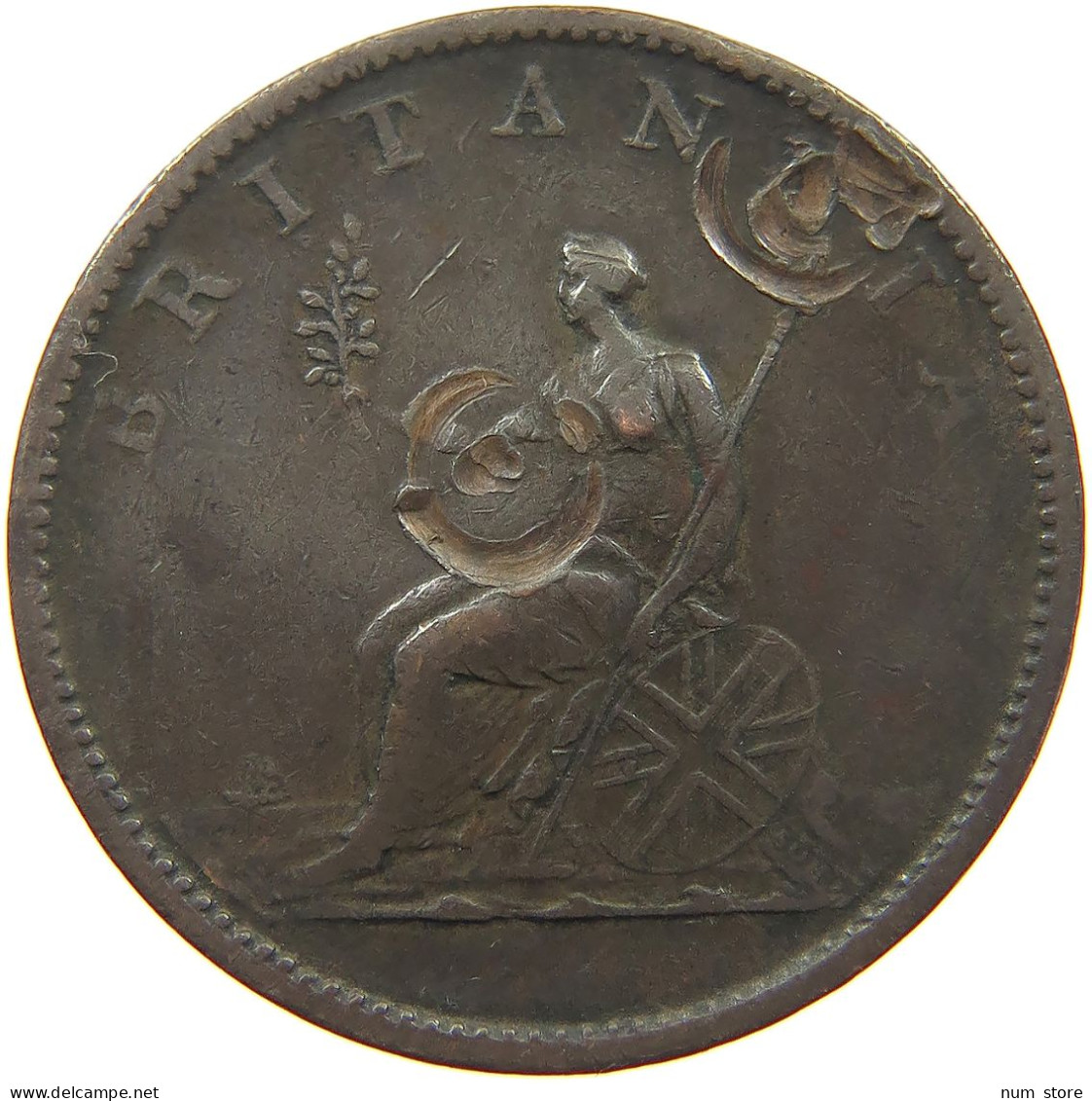 GREAT BRITAIN HALFPENNY 1806 GEORGE III. 1760-1820 #a041 0383 - B. 1/2 Penny