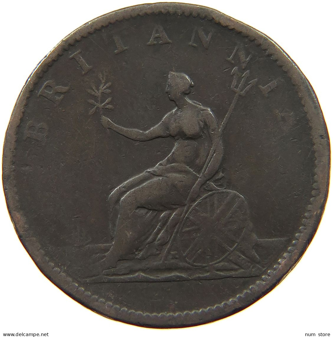 GREAT BRITAIN HALFPENNY 1806 GEORGE III. 1760-1820 #a009 0179 - B. 1/2 Penny