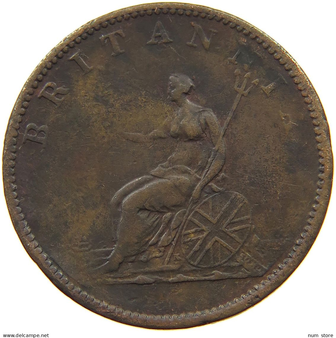 GREAT BRITAIN HALFPENNY 1806 GEORGE III. 1760-1820 #a008 0161 - B. 1/2 Penny