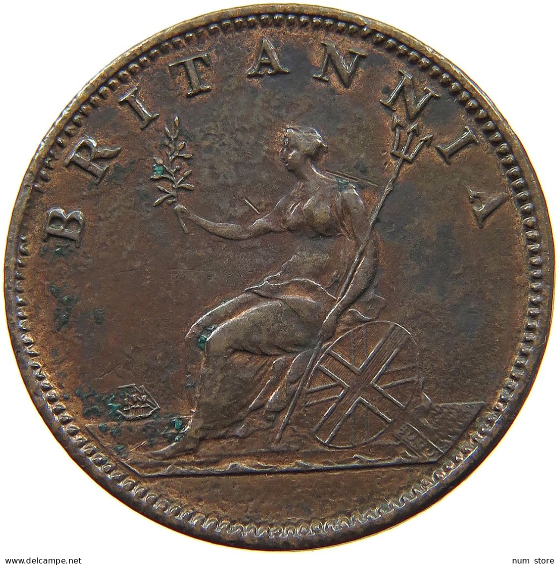 GREAT BRITAIN HALFPENNY 1806 GEORGE III. 1760-1820 #a008 0143 - B. 1/2 Penny