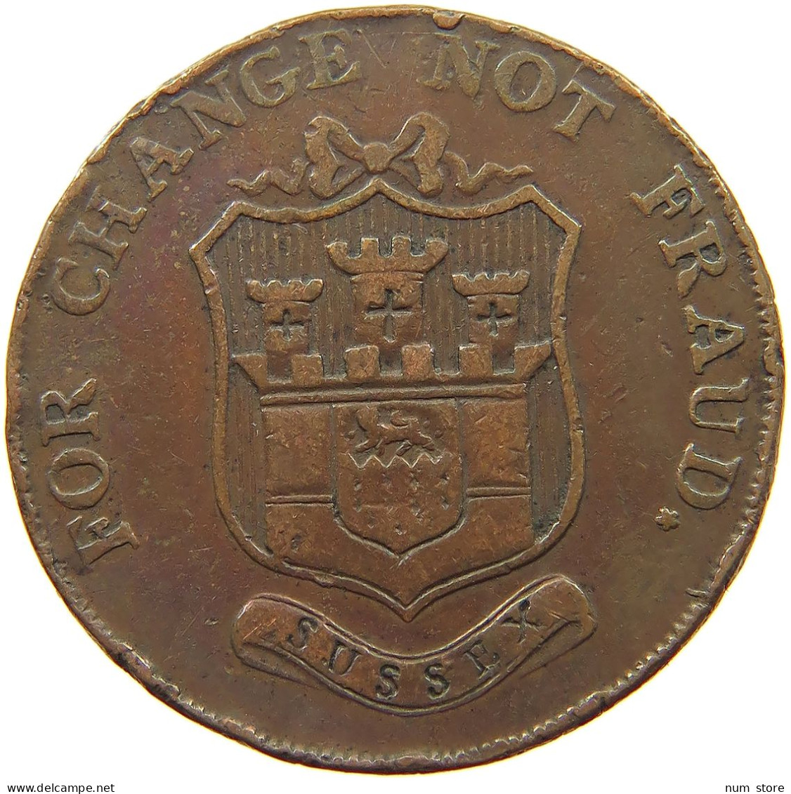 GREAT BRITAIN HALFPENNY 1794 GEORGE III. 1760-1820 KENT #s075 0697 - B. 1/2 Penny