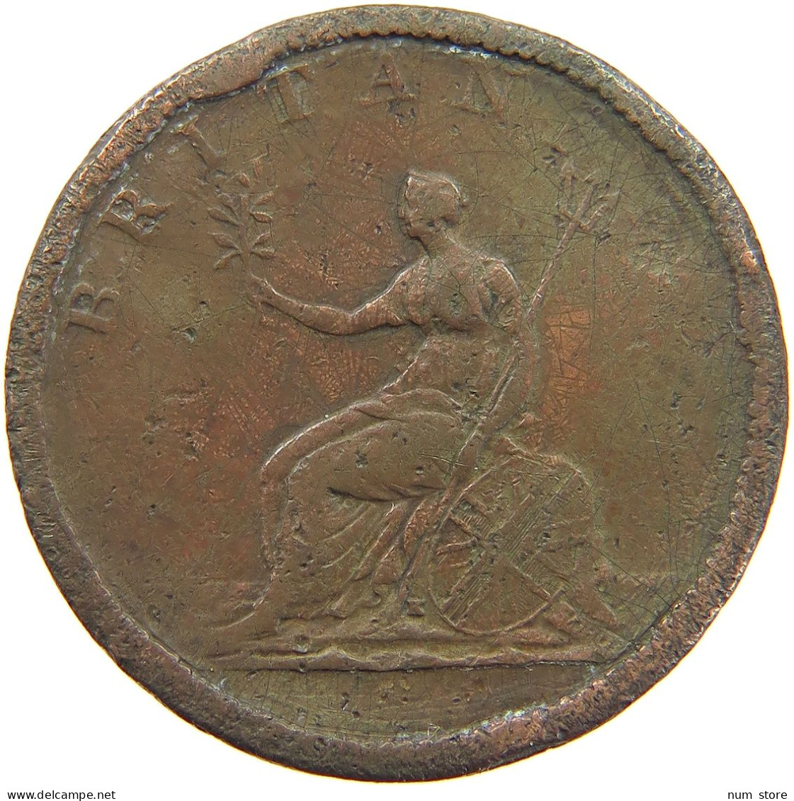 GREAT BRITAIN HALFPENNY 1806 GEORGE III. 1760-1820 #a084 0207 - B. 1/2 Penny