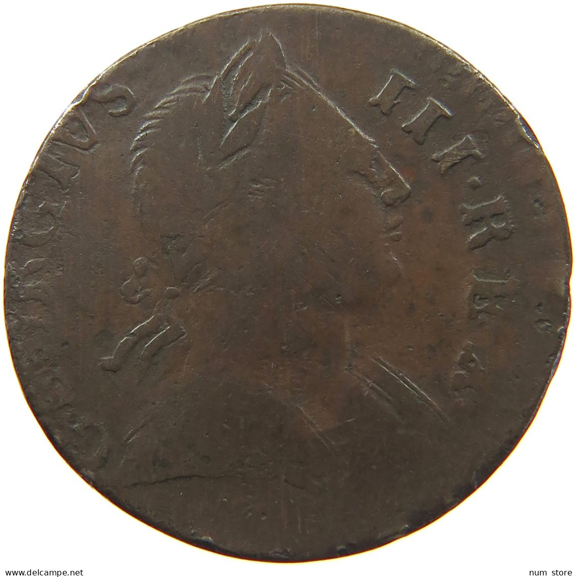 GREAT BRITAIN HALFPENNY 1774 Georg III. 1760-1820 Contemporary Imitation/evasion #t021 0247 - B. 1/2 Penny