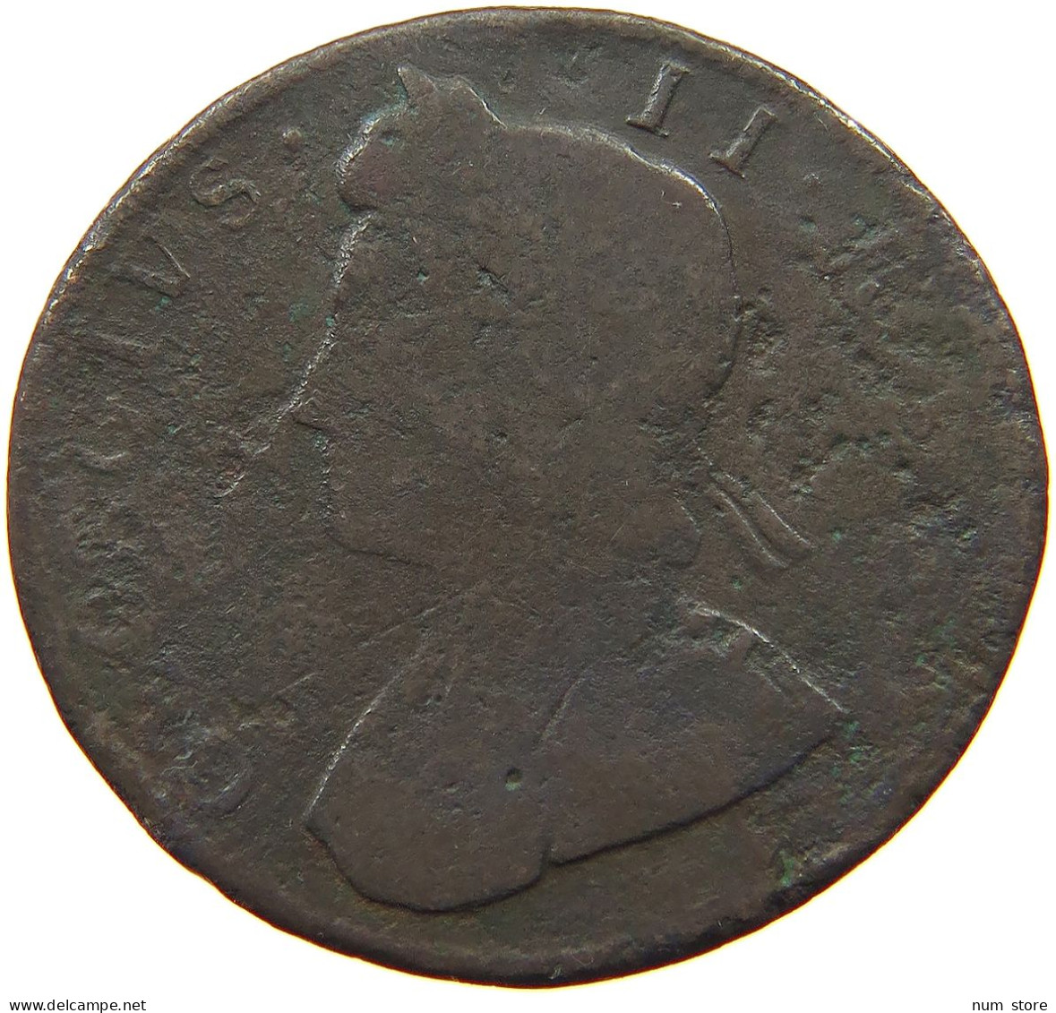 GREAT BRITAIN HALFPENNY 1743 George II. 1727-1760. #a009 0255 - B. 1/2 Penny