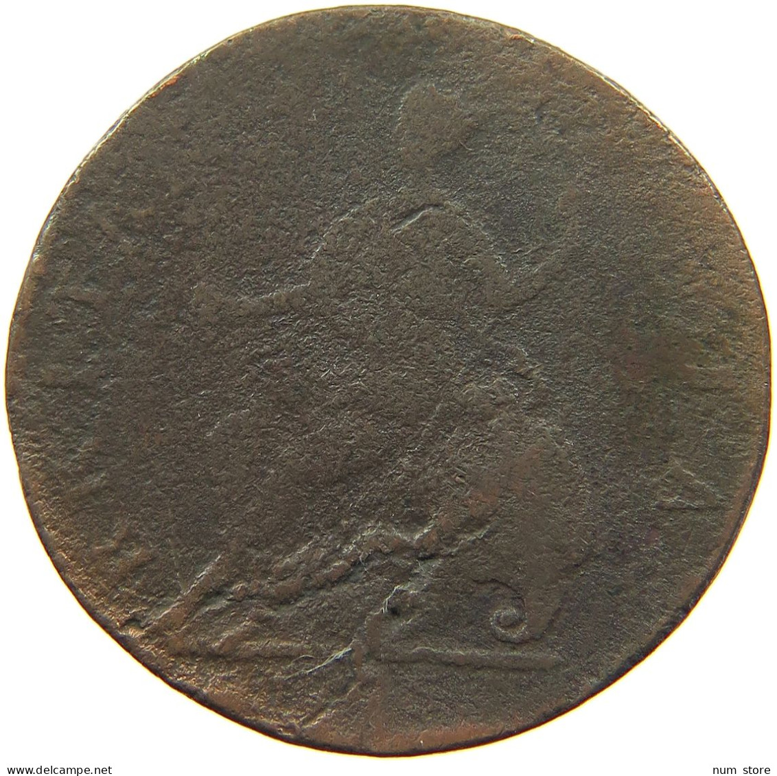 GREAT BRITAIN HALFPENNY 1775 GEORGE III. 1760-1820 EVASION #s017 0279 - B. 1/2 Penny