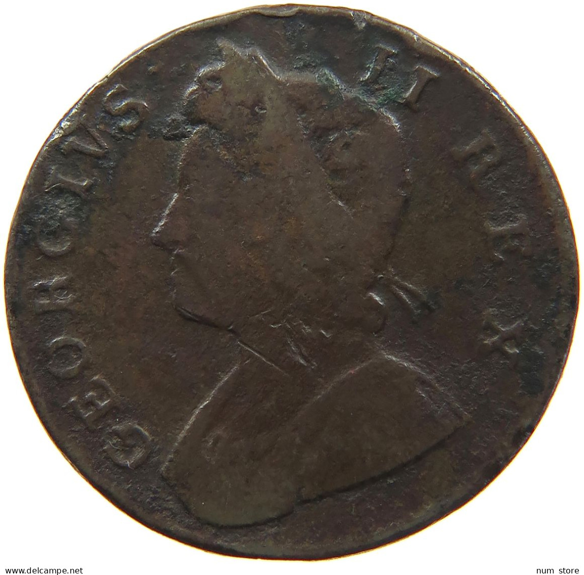 GREAT BRITAIN HALFPENNY 1739 George II. 1727-1760. #t021 0253 - B. 1/2 Penny