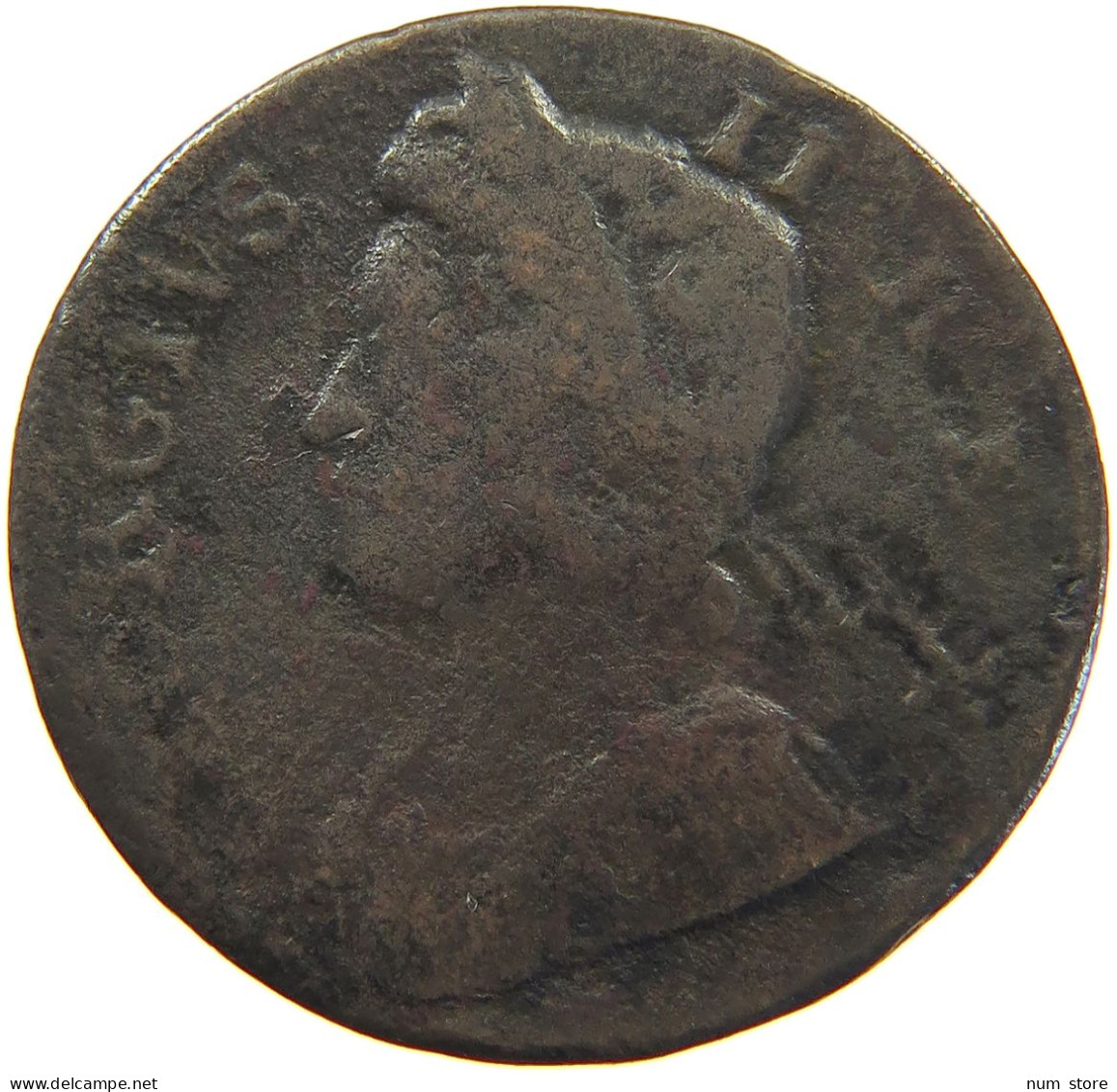 GREAT BRITAIN HALFPENNY 1738 George II. 1727-1760. #t155 0203 - B. 1/2 Penny