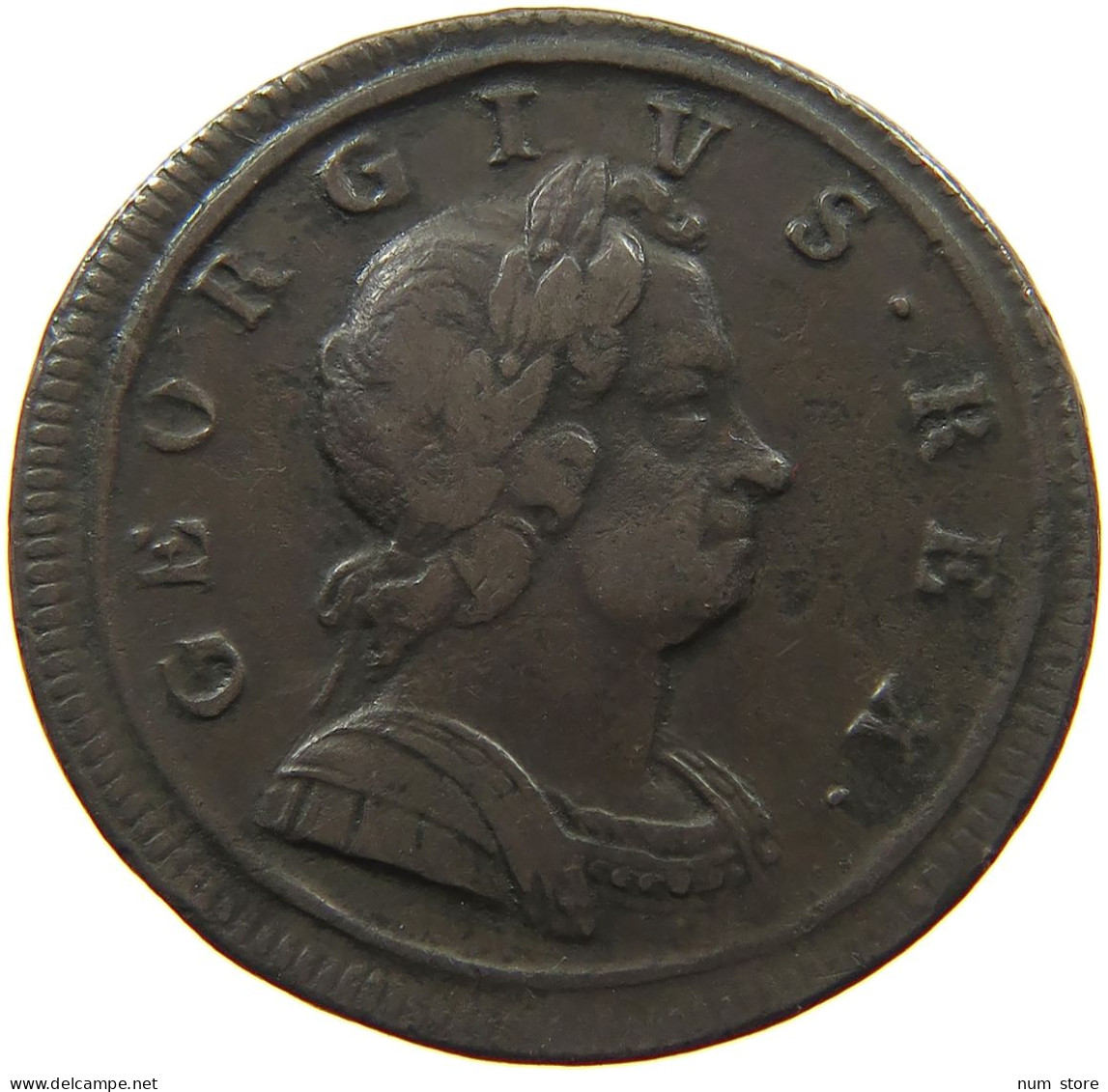 GREAT BRITAIN HALFPENNY 1719 George I. (1714-1727) #t149 0093 - B. 1/2 Penny