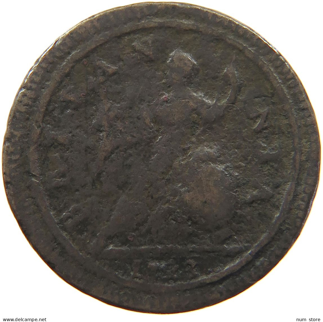 GREAT BRITAIN HALFPENNY 1723 George I. (1714-1727) #t021 0251 - B. 1/2 Penny