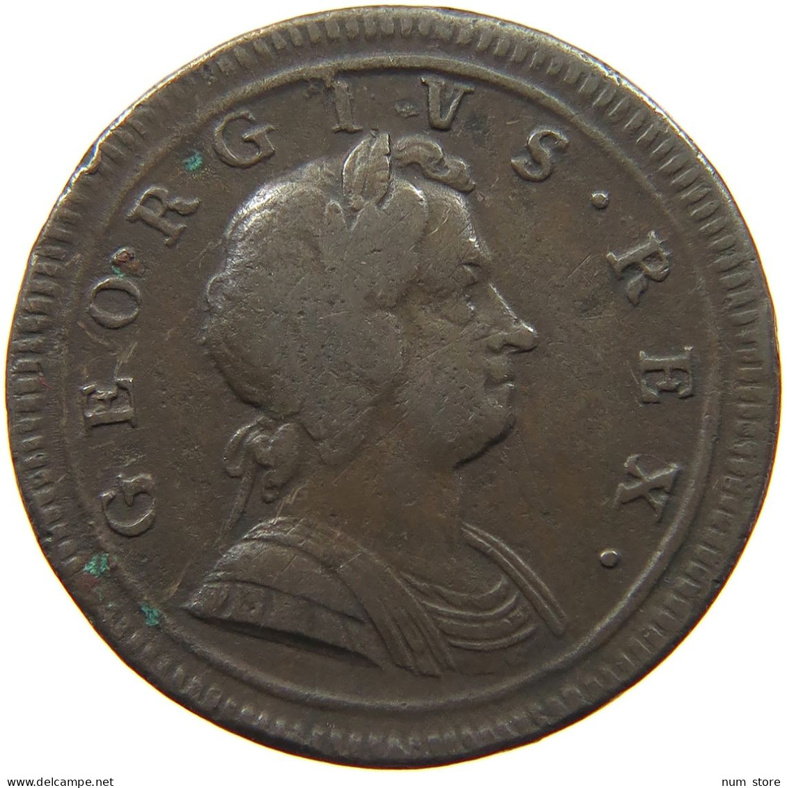 GREAT BRITAIN HALFPENNY 1723 George I. (1714-1727) #t149 0095 - B. 1/2 Penny