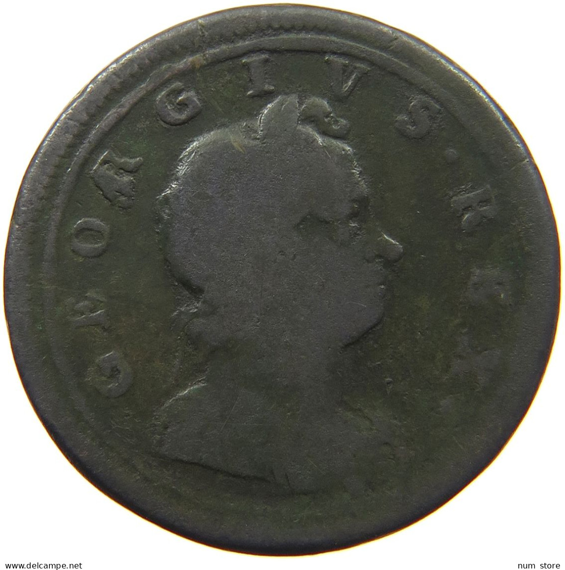 GREAT BRITAIN HALFPENNY 1719 George I. (1714-1727) #t073 0313 - B. 1/2 Penny