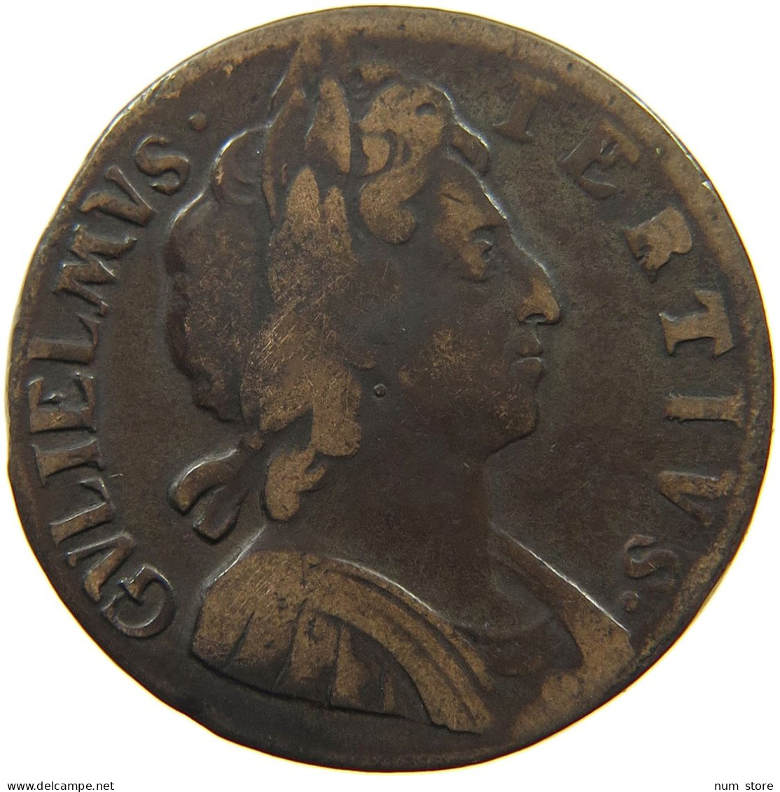 GREAT BRITAIN HALFPENNY 1699 WILLIAM III. (1694-1702) #t073 0007 - B. 1/2 Penny