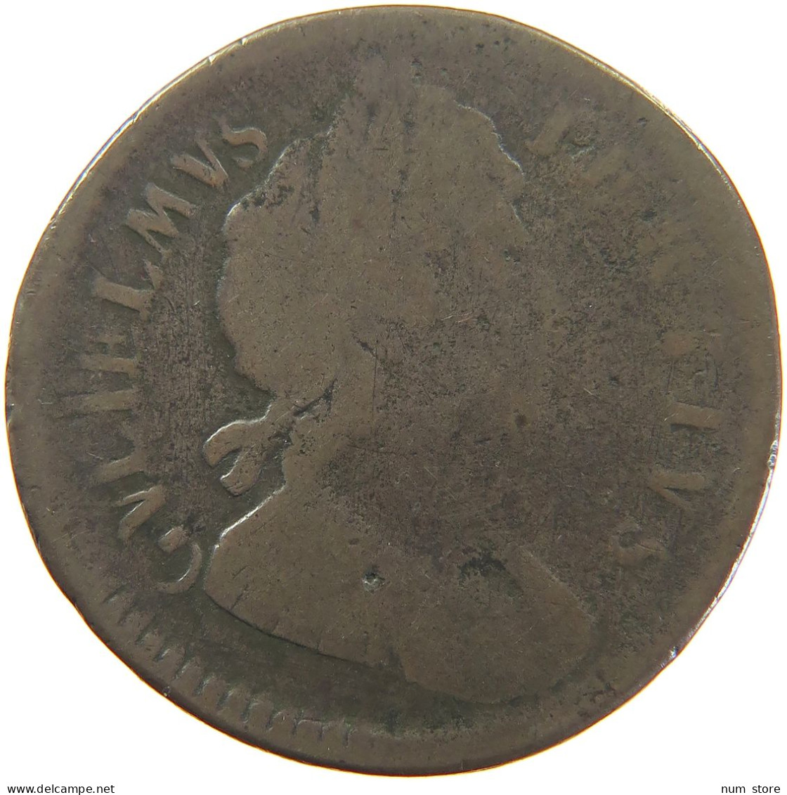 GREAT BRITAIN HALFPENNY 1/2 PENNY 1698; WILLIAM III. (1694-1702) #t021 0097 - B. 1/2 Penny