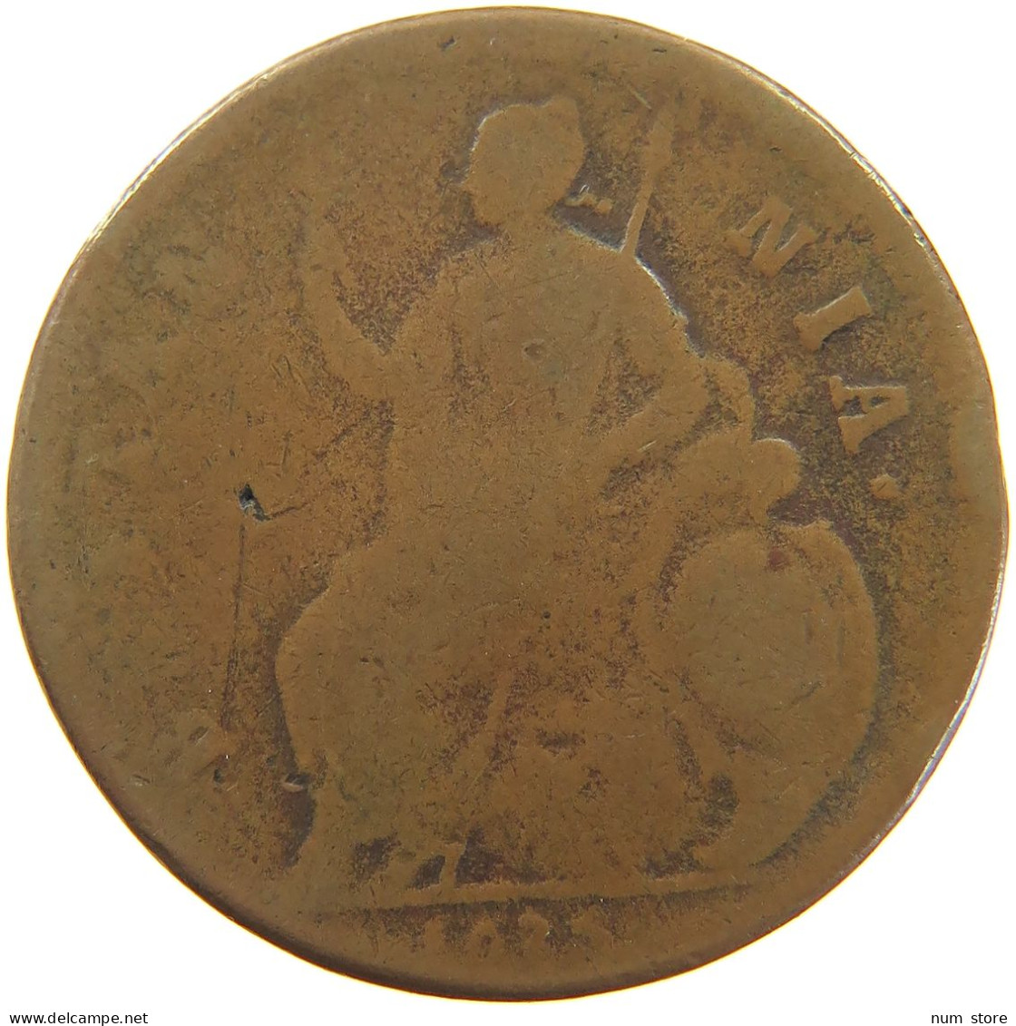 GREAT BRITAIN HALFPENNY 1/2 PENNY 1675 Charles II (1660-1685) #t021 0091 - B. 1/2 Penny