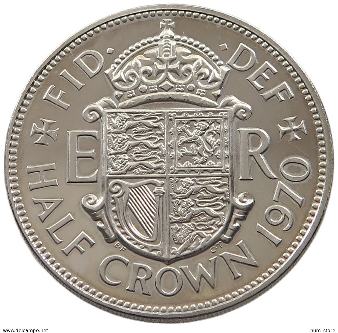 GREAT BRITAIN HALFCROWN 1970 Elisabeth II. (1952-) #alb053 0355 - K. 1/2 Crown