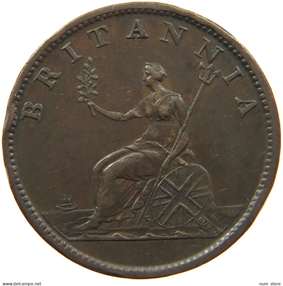 GREAT BRITAIN HALFPENNY  GEORGE III. 1760-1820 #t017 0177 - B. 1/2 Penny