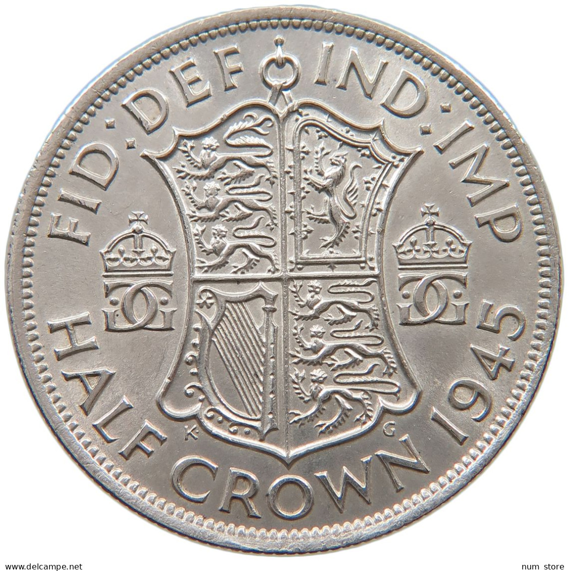 GREAT BRITAIN HALFCROWN 1945 George VI. (1936-1952) #t156 0455 - K. 1/2 Crown